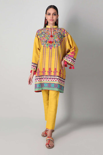 Khaadi Jk20410 Yellow Yellow Winter Collection 2020